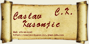 Časlav Kusonjić vizit kartica